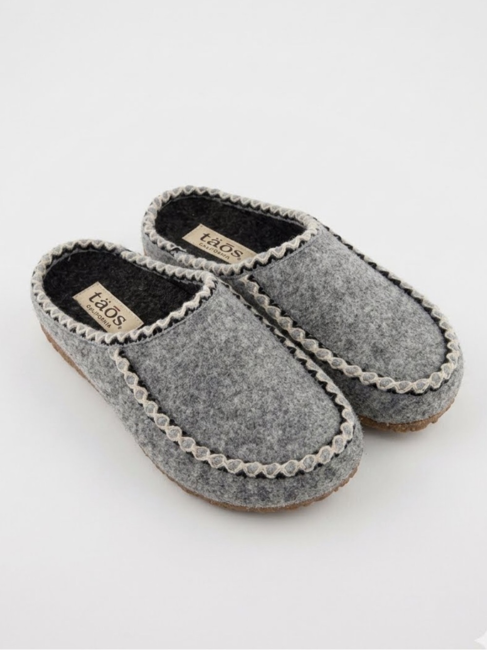 Taos Woolma Clog grey wool slip in size EU 36 5-5.5